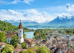 Bello paisaje de Suiza