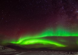 Aurora Boreal sobre Mar de Weddell